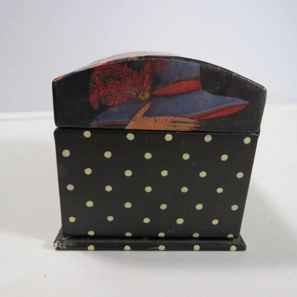 Red Hat Ring Gift Box with Domed Lid & Soft Felt inside Susan Winget Bob's Boxes